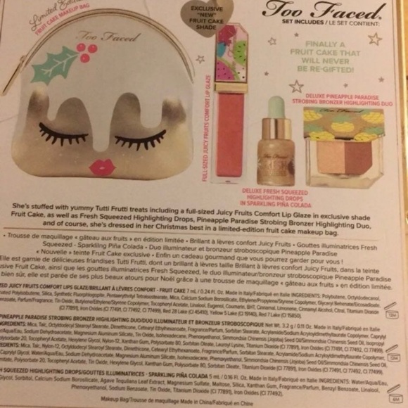 Too faced tutti frutti fruitcake holiday set new DISCONTINUED LIMITED EDITION - Picture 3 of 3